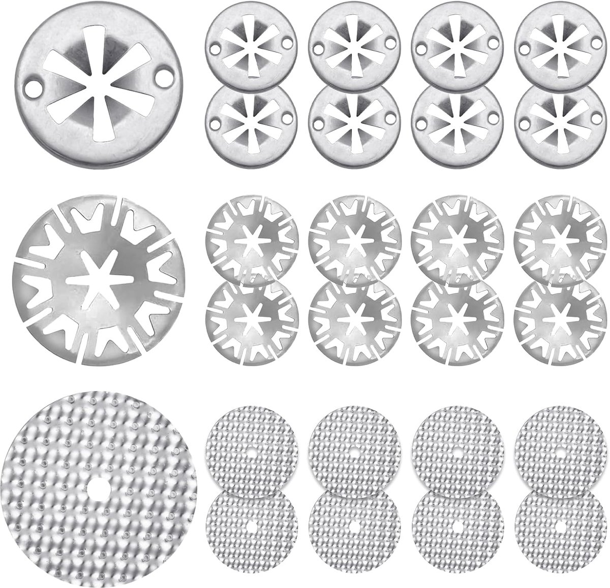 Hittebeschermingsplaat reparatieset 24 stuks - 52 mm en 30 mm - aluminium en ijzer - ShopVlot