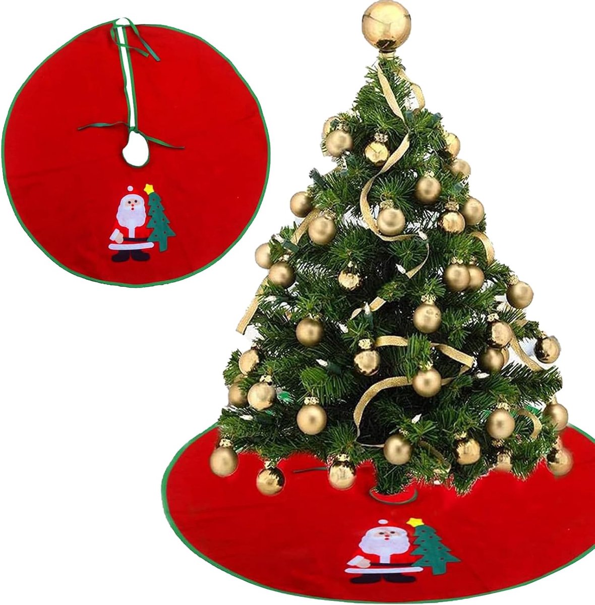 Kerstdboomdeken rond 60 cm - Kerstboomrok - Milieuvriendelijk en zacht - Perfect voor kleine kerstbomen - ShopVlot