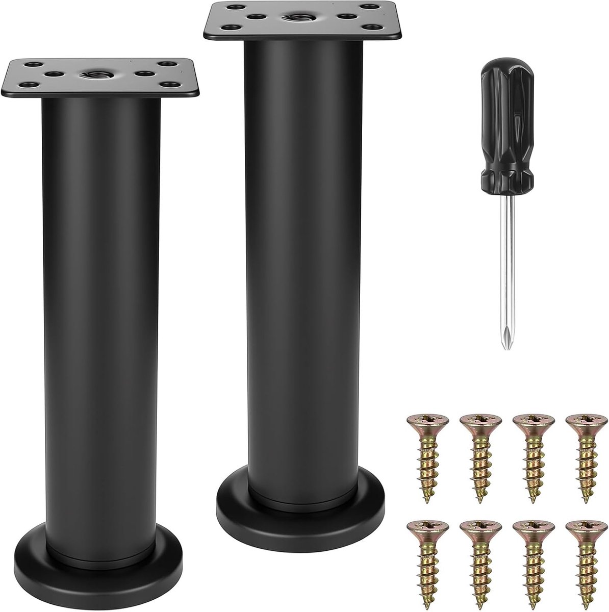 2 stuks verstelbare meubelpoten, verstelbare meubelpoten van 18 tot 30 cm, bedpoten, meubelpoten, bankpoten, commodes - ShopVlot