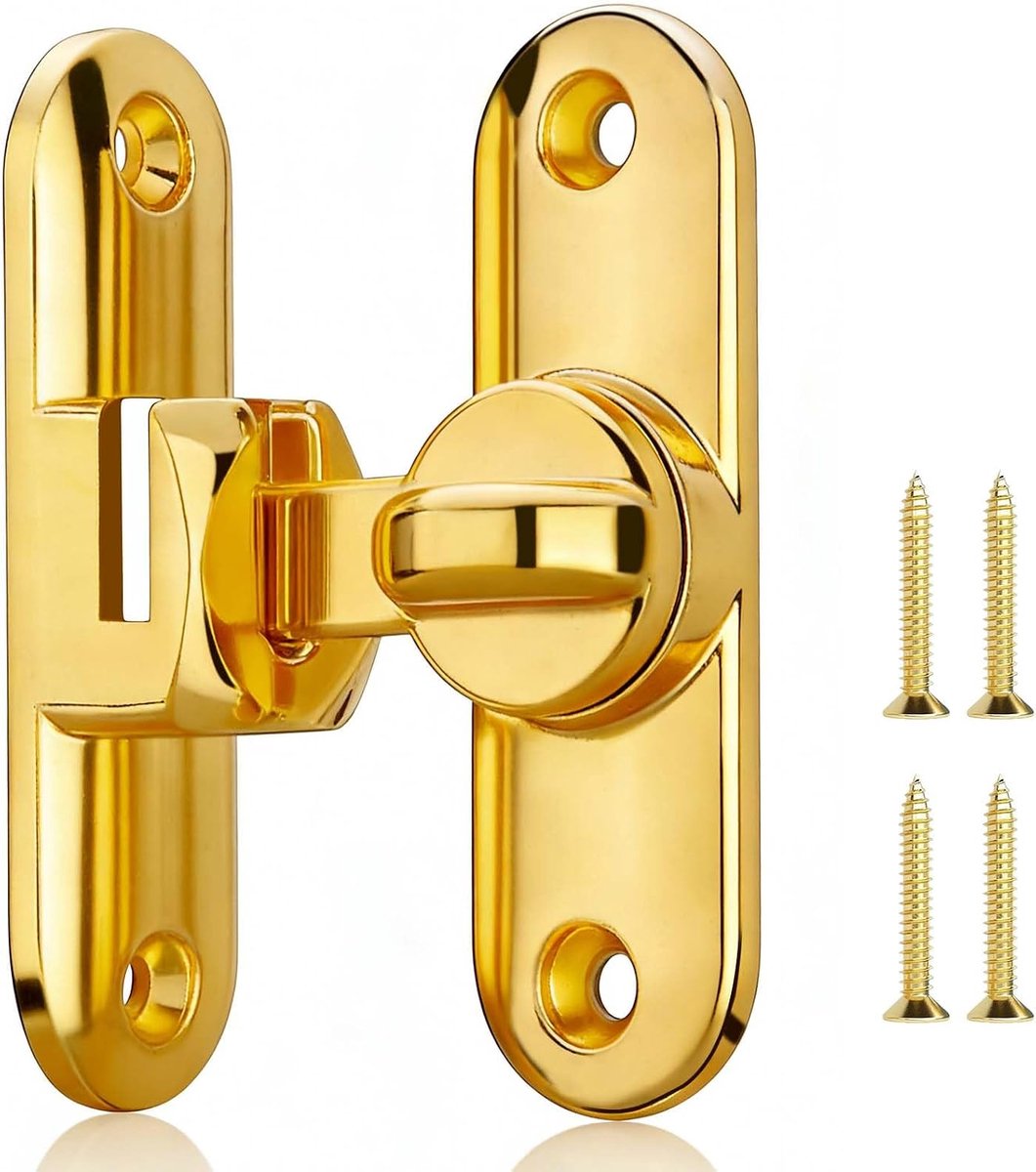 Flip Door Latch 90/180 Degree Sliding Barn Door Lock Zinc Alloy Right Angle Gate Latch Thickened Anti-Rust Security - ShopVlot