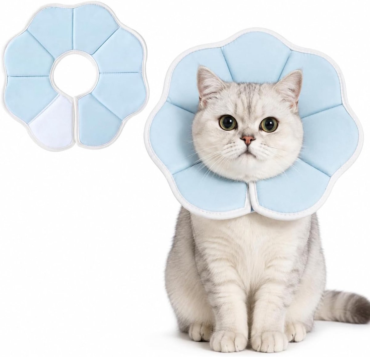 Avont Lichte halsband kat, verstelbare halsband lekbescherming kraag voor kleine hond kat na operatie - ShopVlot