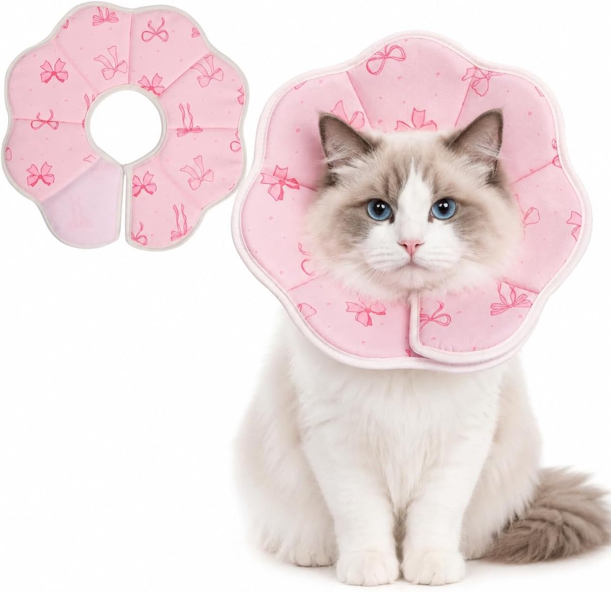 Avont Lichte halsband kat, verstelbare halsband lekbescherming kraag voor kleine hond kat na operatie - ShopVlot