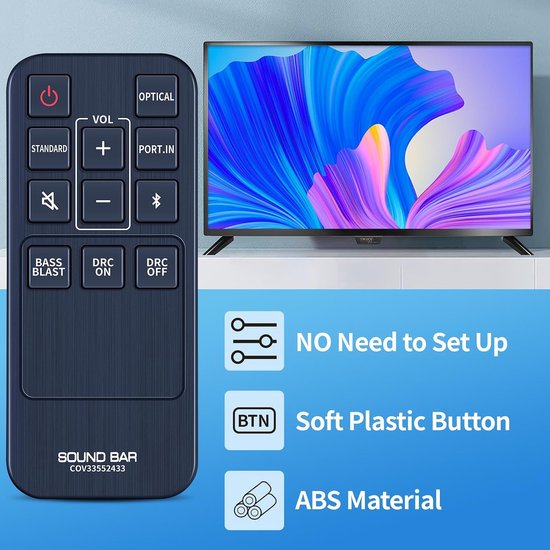 COV33552433 Replacement Remote Control COV33552438 Compatible With LG Soundbar SK1 SQM1 - ShopVlot — afbeelding 5