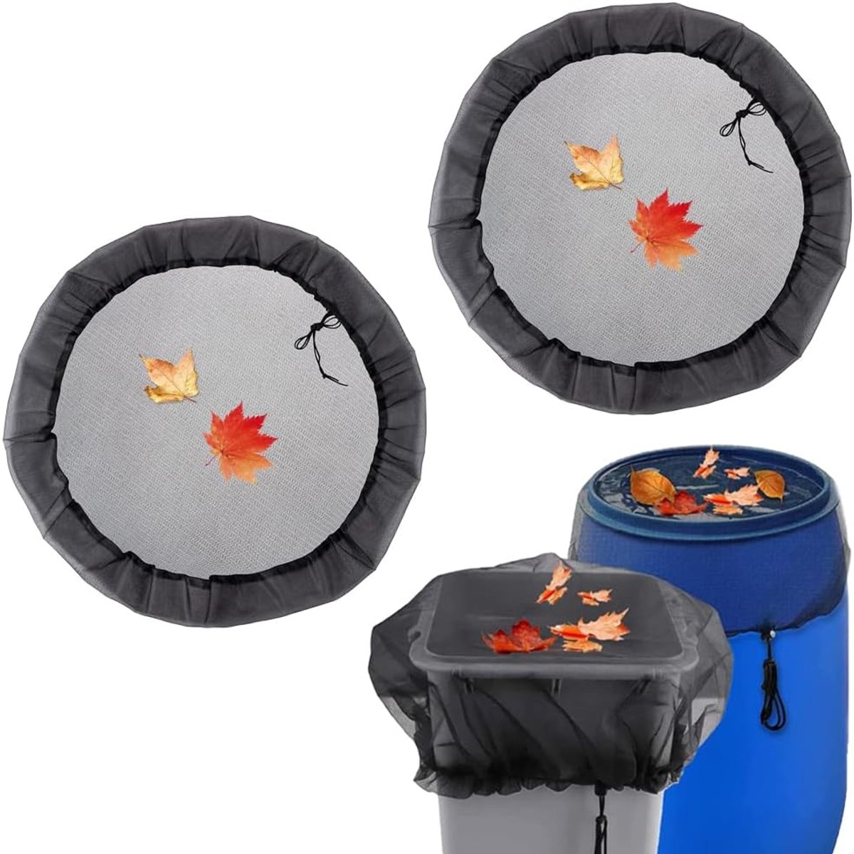 2 Pcs Rain Tub Net Cover Water Tap Mesh 95cm Adjustable Rain Tub Net Anti Insect Leaves Fall for Garden, Home - ShopVlot