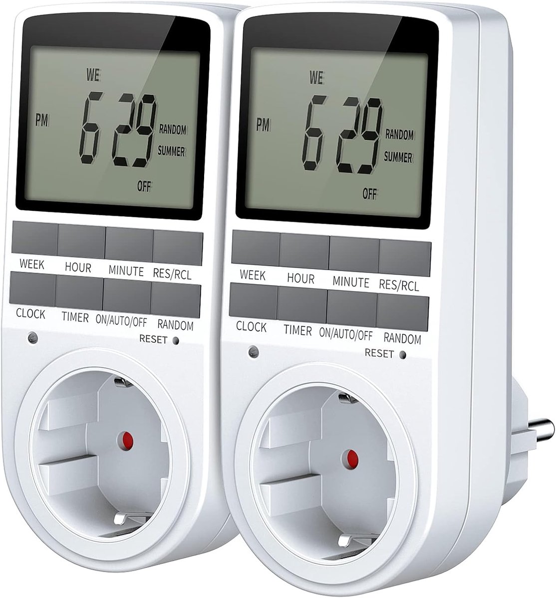 Timer Plug, Digital Timer Connection with 10 ON-OFF Programs and Random Mode, Plug-in Timer with Large LED Screen for - ShopVlot