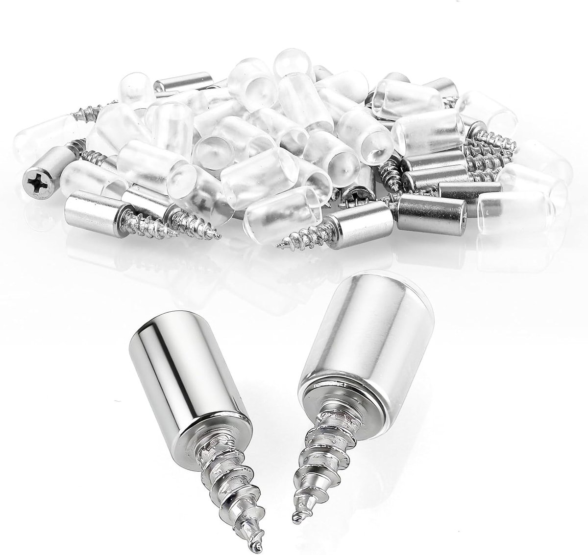 Plankdragers 7,5 x 25,5 mm - transparante rubberen bescherming - corrosiebestendig - ideaal voor planken - ShopVlot