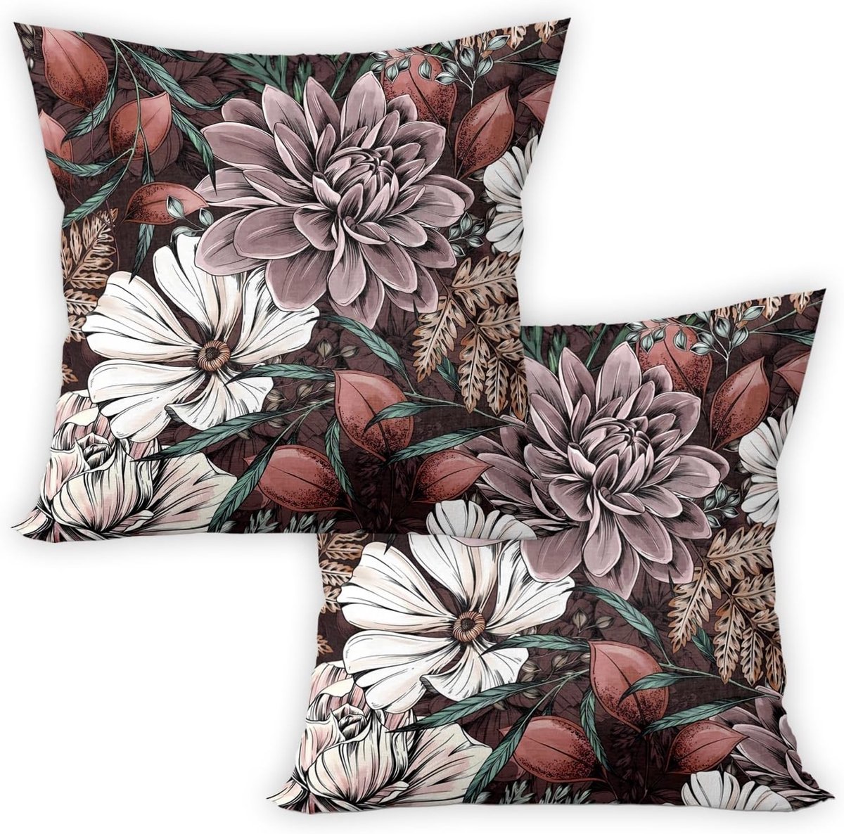 Bloem Decoratieve kussenslopen licht bloemenkussen vintage esthetische kunst bankkussen fluwelen kussenslopen - ShopVlot