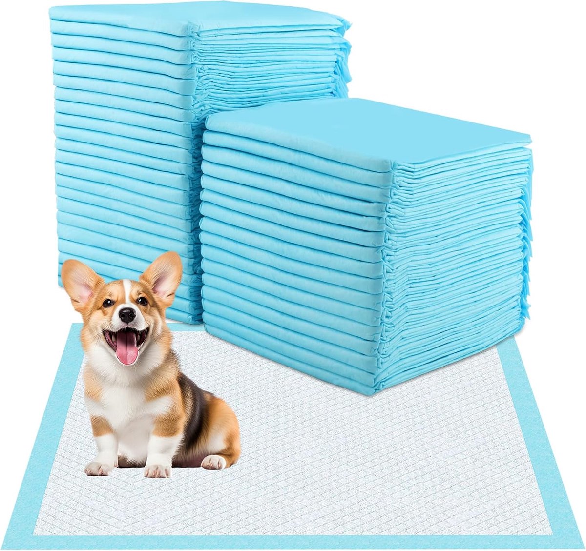 Pack of 40 Puppy Pads, PIPI Mats for Dogs, 60 x 60 cm, Training Pads, Leak-Proof, 6-Layer Design with Quick-Drying - ShopVlot
