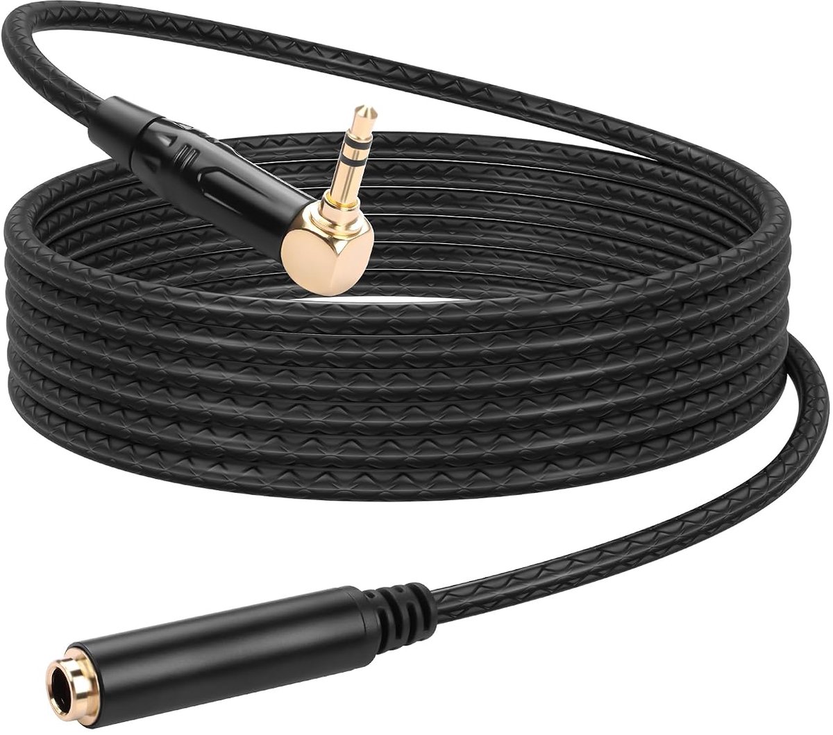 CERRXIAN 1,8 m / 6 FT 3,5 mm TRS stereo rechte hoek mannelijk naar 6,35 mm TRS stereo vrouwelijke audiokabel, 3,5 mm - ShopVlot