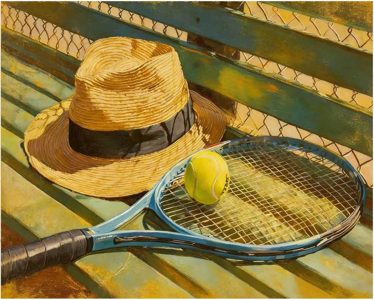 Tennis Schilderen op nummer voor volwassenen, tennis schilderen op nummer, 40 x 50 cm, schilderen op nummers, voor - ShopVlot