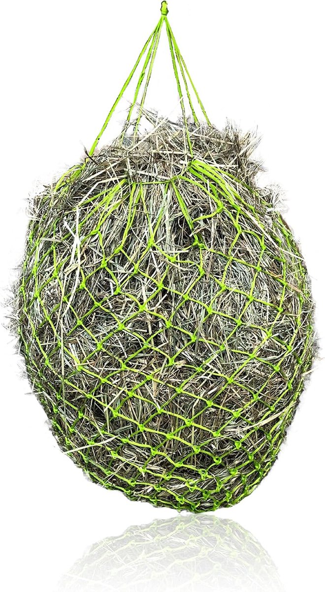 Hay net for horses, fine-meshed, feeding properly, improves digestion and well-being of animals, hay grass, feeding - ShopVlot