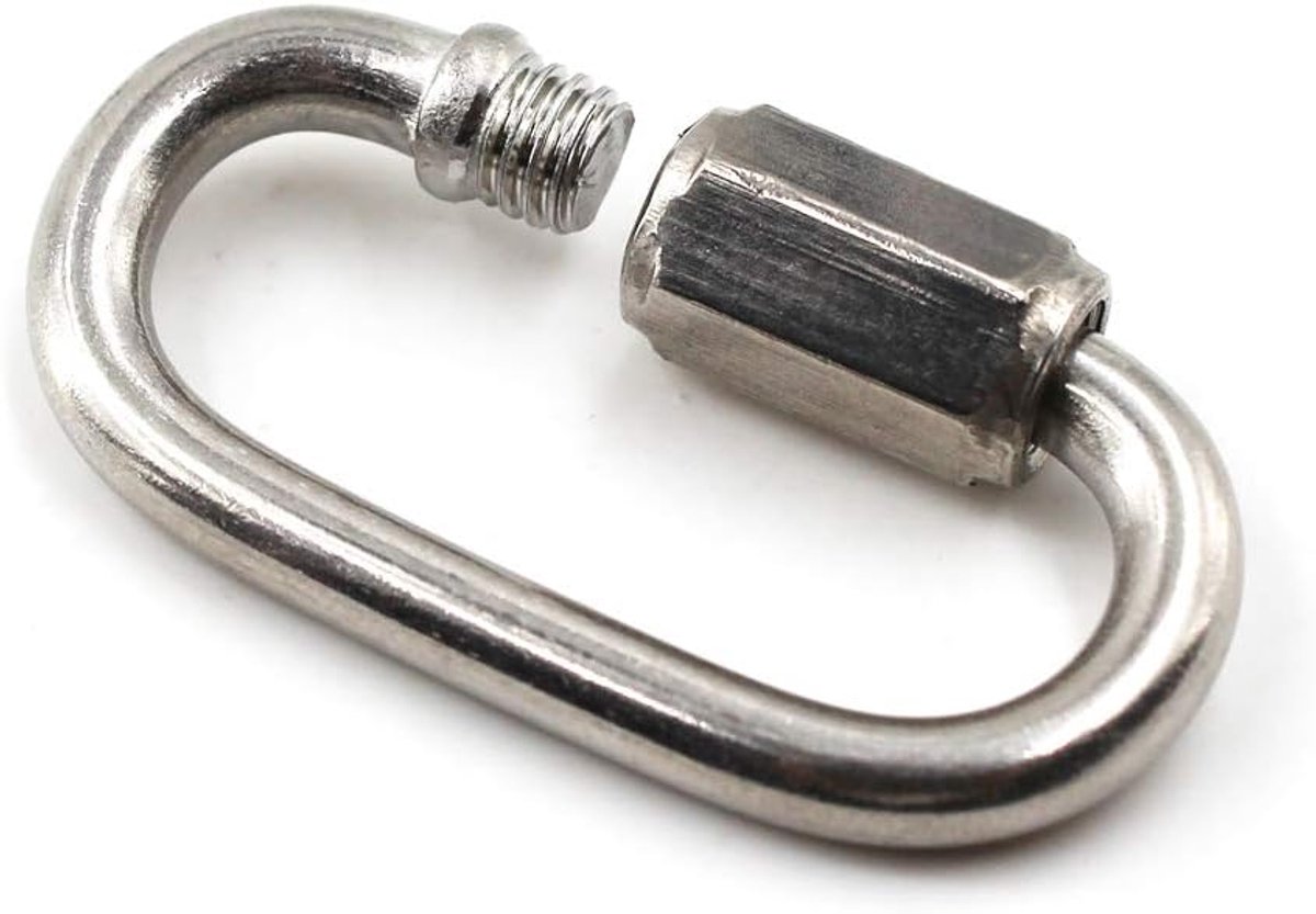 M12 D Shape Quick Left 304 Stainless Steel Quick Chain Repair Left Lock Ring (1PCS) - ShopVlot