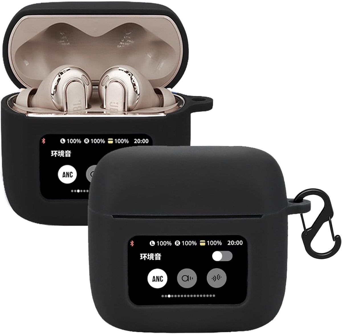 KUSINHOKA Compatible with JBL Tour PRO 3 Case, Silicone Protective Case with Key Hook, Soft Shockproof Portable - ShopVlot