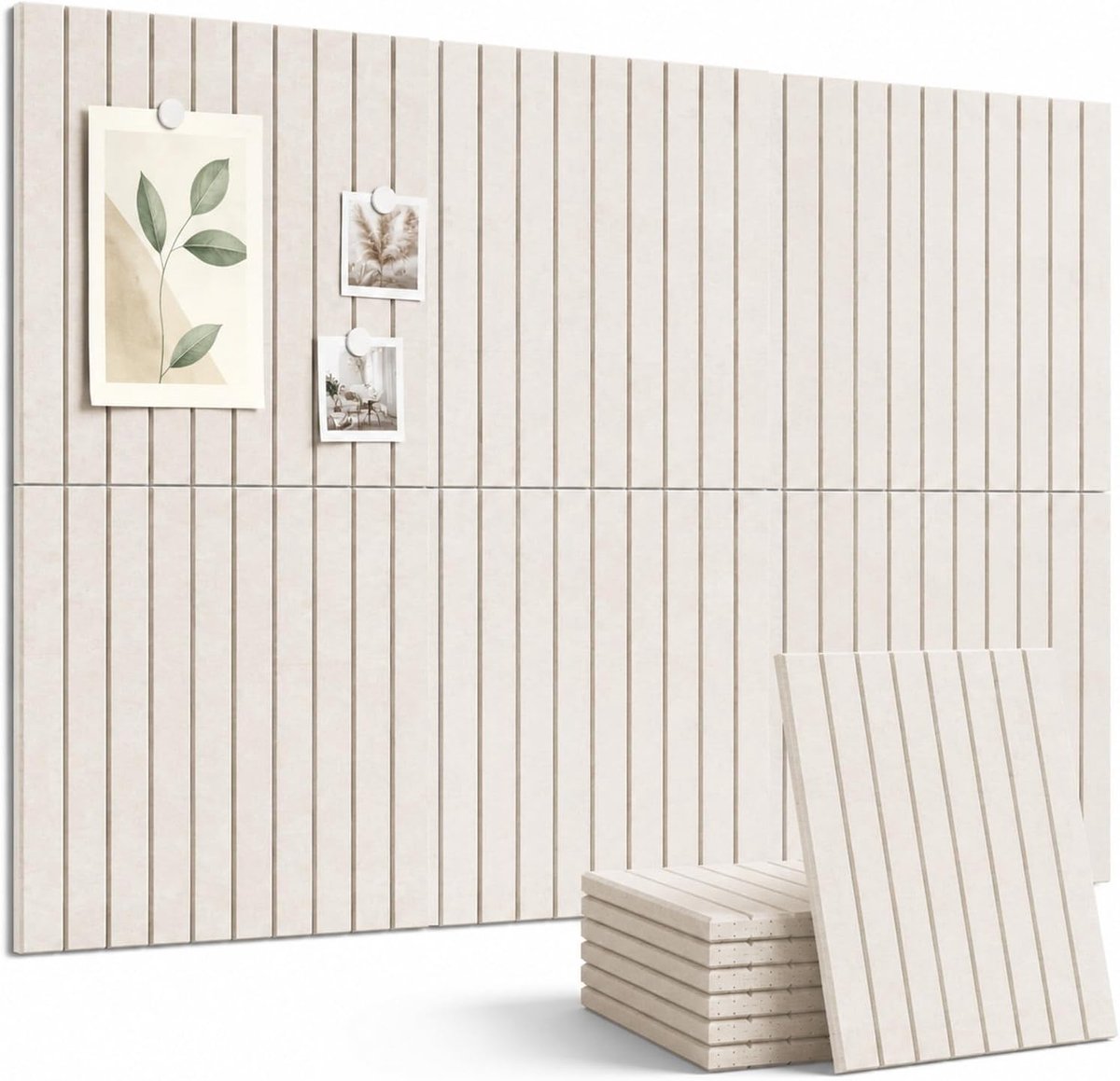 GOOGO 6 grote zelfklevende prikborden 30×30 cm, zelfklevend viltprikbord en akoestische viltpanelen voor homeoffice - ShopVlot