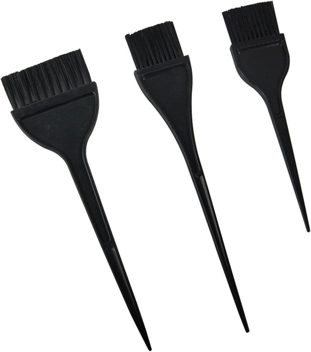 Hair Colour Brush, 3 Pieces Hair Dye Brush Hair Dye Comb Brush Application Tool for DIY Hair Colouring - ShopVlot