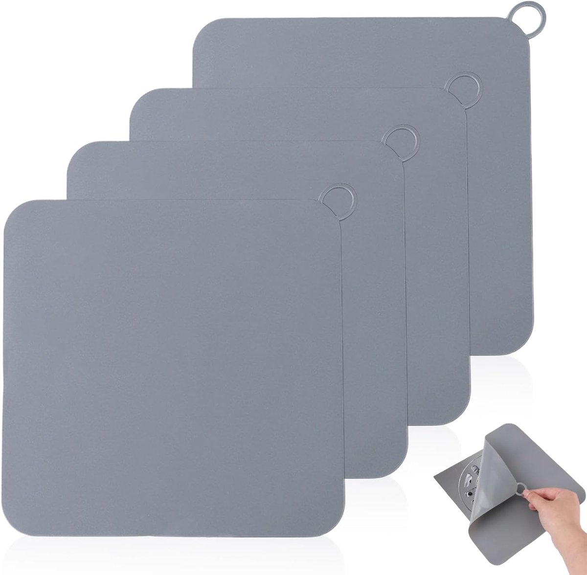 4pcs Shower Drain Cover Shower Drain Cover 20cm Shower Drain Lid Odour Seal Floor Drain Drain Drain Shower Laundry - ShopVlot