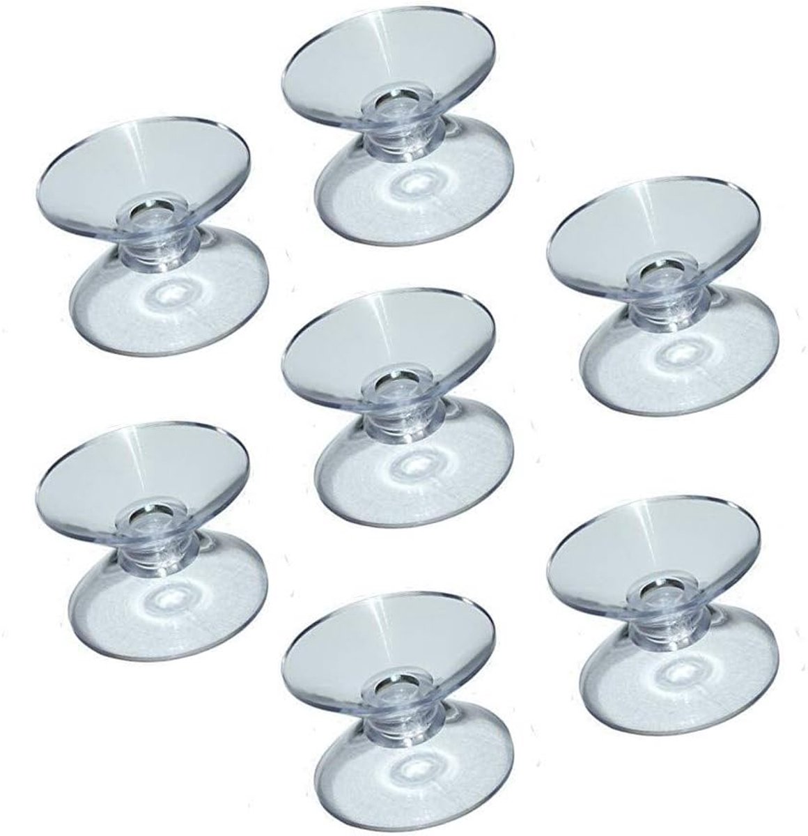 Set van 60 pvc zuignappen 30 mm - dubbel - stevig - ideaal voor bevestigen - ShopVlot