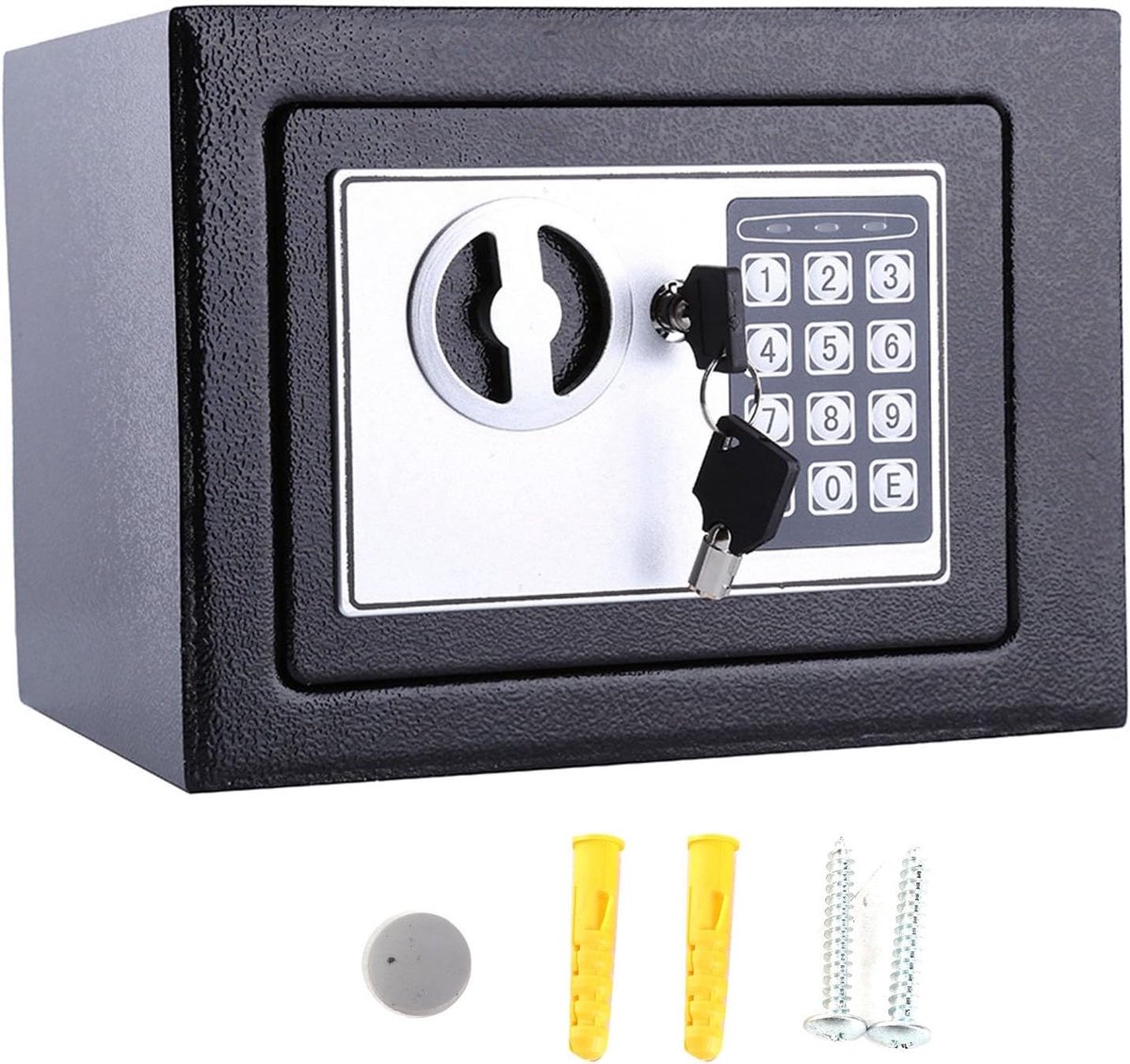 Elektronische kluis 6.4L - Stalen constructie - Dubbel slot - Veilig voor geld en sieraden - ShopVlot
