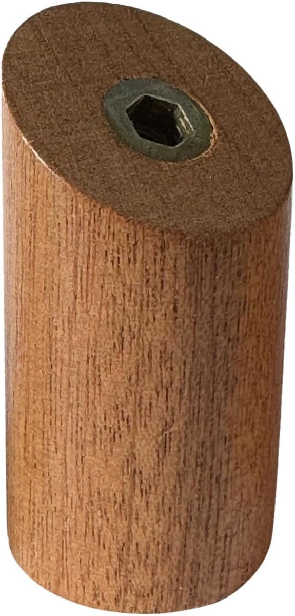 Houten kledinghaken set van 6 - sapele - duurzame kwaliteit - perfect voor het ophangen van jassen - ShopVlot