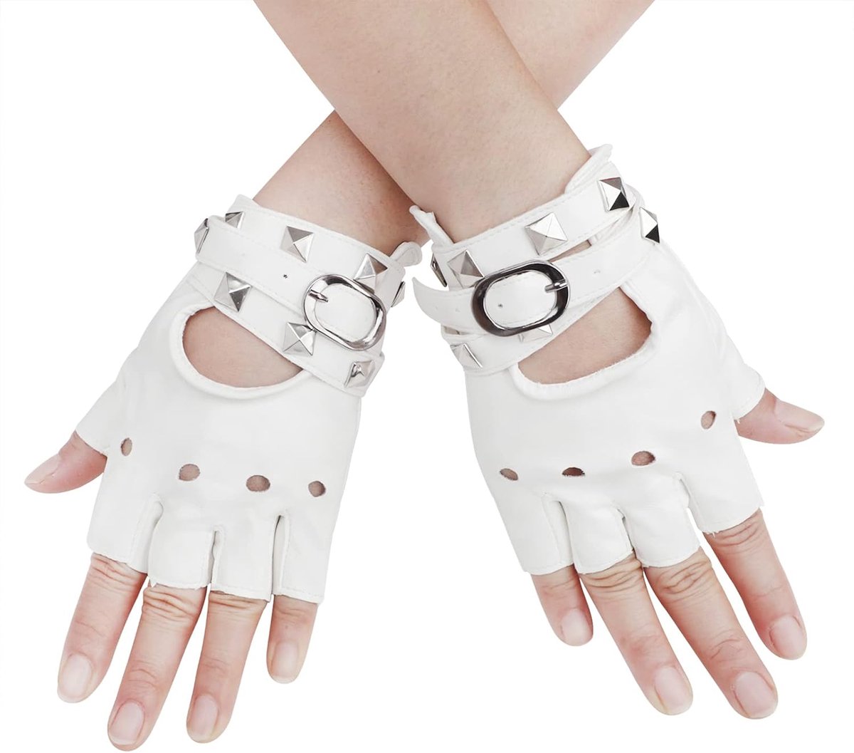 Vingerloze Handschoenen Unisex - PU Leer - Punk Hip Hop - Perfect voor Feesten - ShopVlot