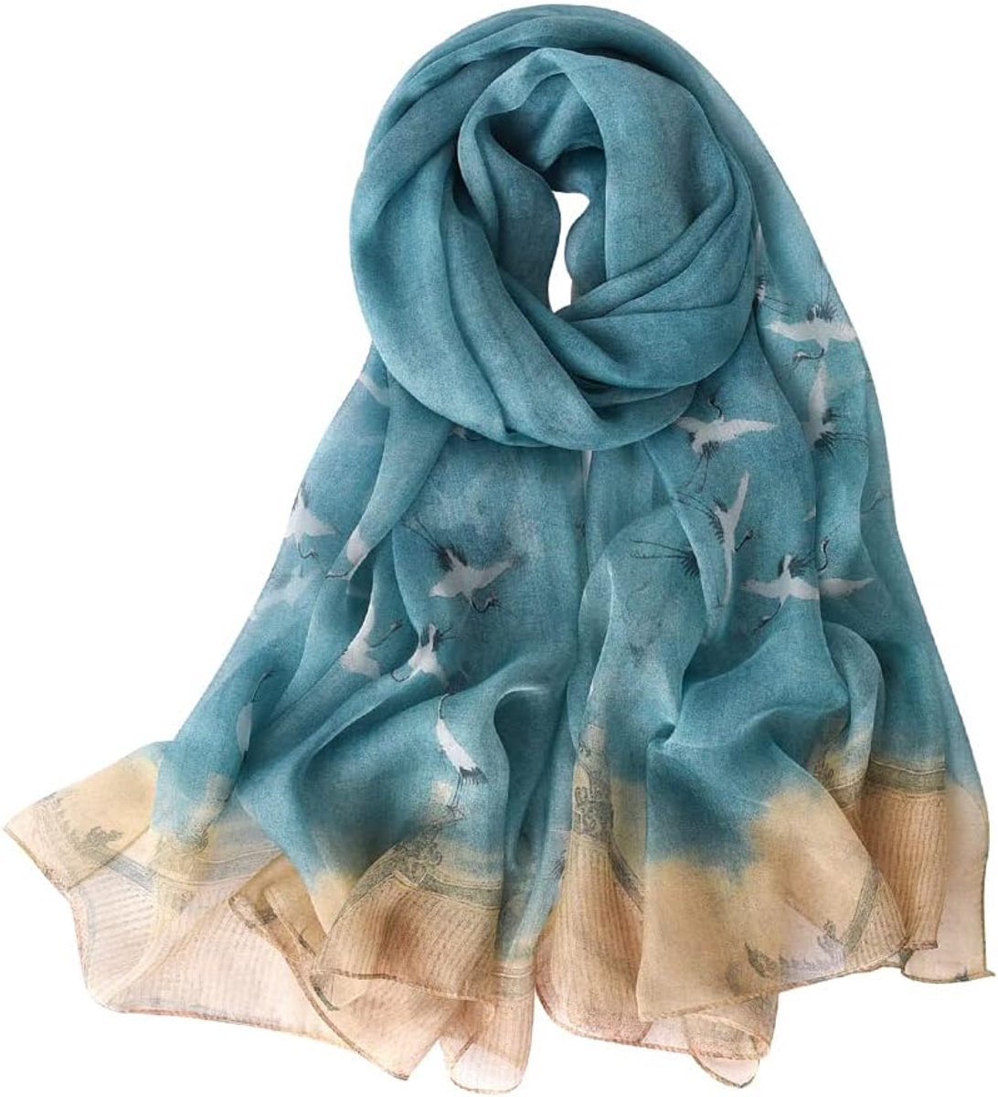 Zijden Sjaal Dames 53x170cm - 100% Zijde - Warm & Zacht - Elegante Accessoire - ShopVlot
