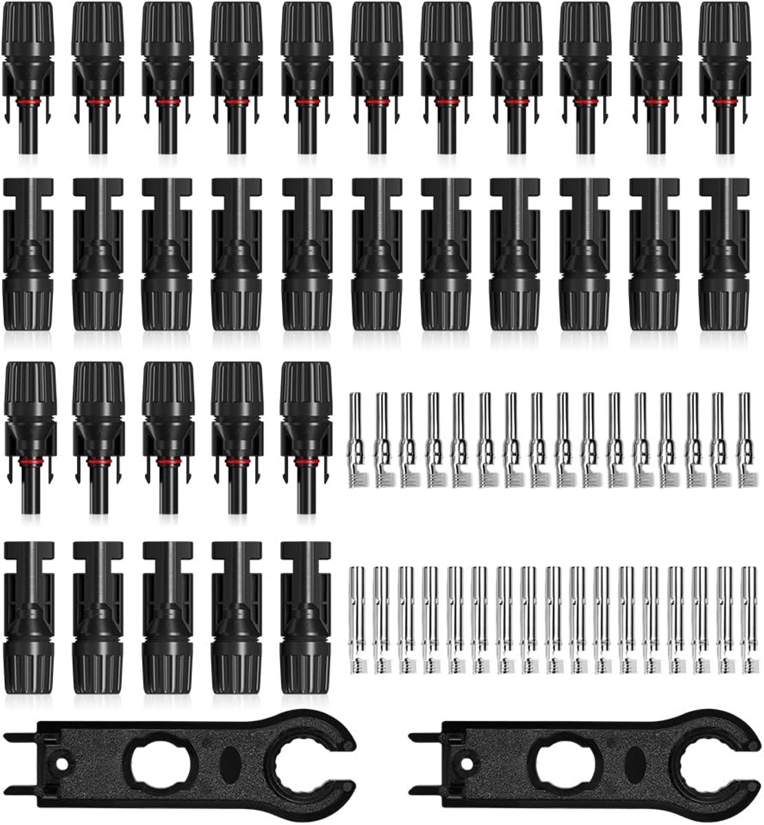Solar connector set 16 paar - IP67 waterdicht - temperatuurbestendig - geschikt voor zonnepanelen - ShopVlot