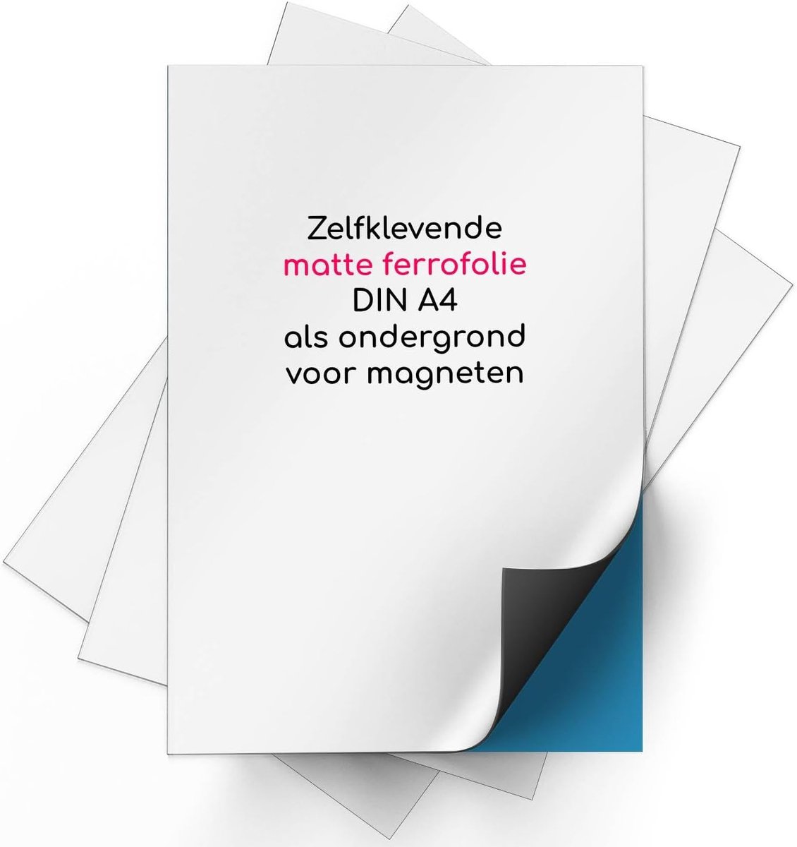 Adhesieve magnetische folie A4 - Flexibel ferromagnetisch - Zelfklevend - Ideaal voor sterke magneten - ShopVlot