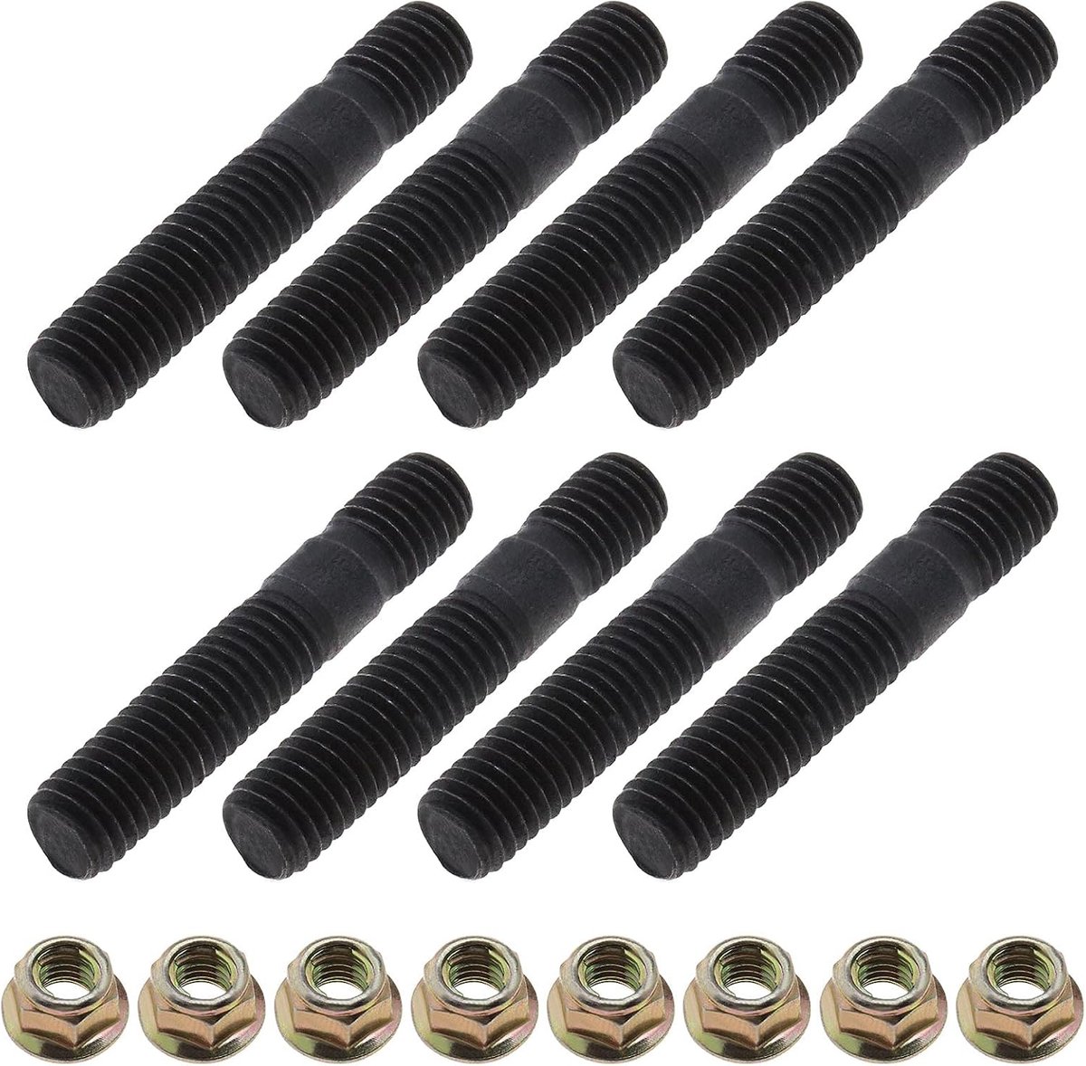 uitlaat spruitstuk boutenset M8x45mm - corrosiebestendig - hoge hardheid - vervanging voor originele schroeven - ShopVlot
