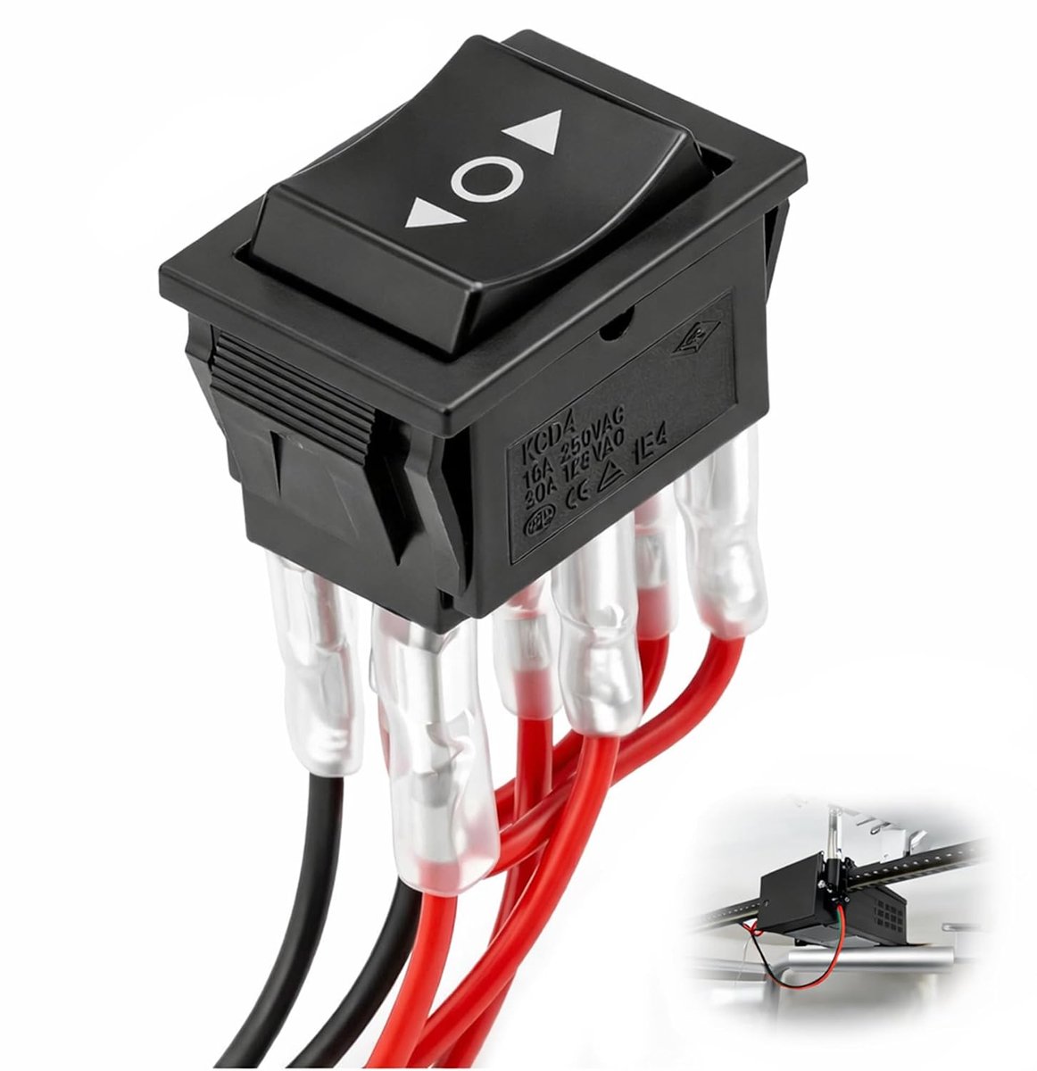 Omstelschakelaar 12 V - momentane tuimelschakelaar - 6-polig - voor motor en elektrische cilinder - ShopVlot
