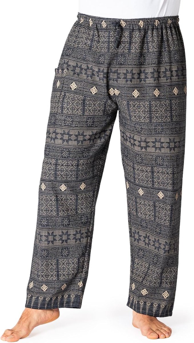 Harembroek Unisex - 100% Katoen - Geometrisch Design - Comfortabele Loungebroek - ShopVlot
