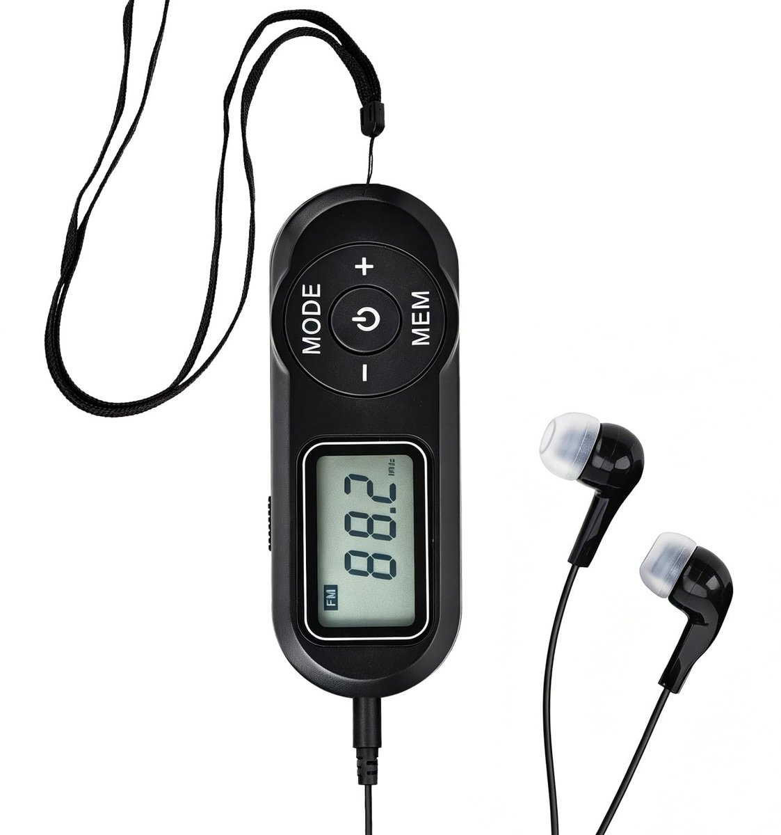 Solidchoice - Draagbare Mini FM Radio met Hoofdtelefoon