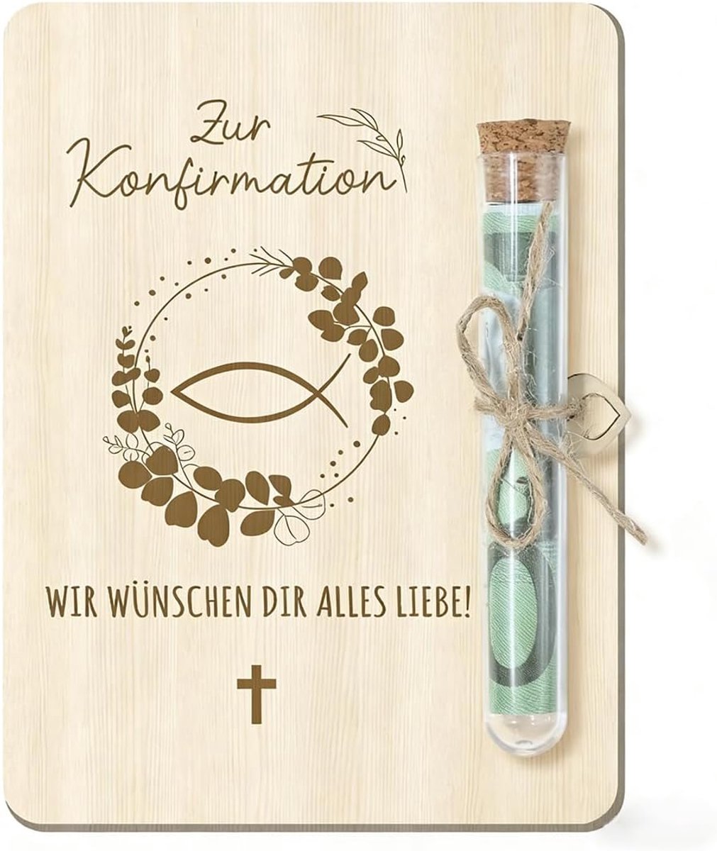 Geldgeschenkdoos, geldgeschenk, verpakking voor bevestigingsvoucher van hout met kaart, zilver, verjaardag, bruiloft - ShopVlot
