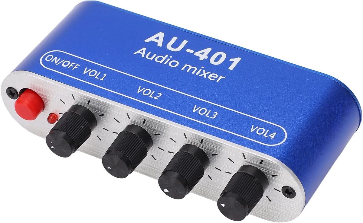 4 In 1 Out Audio Mixer Stereo Audio Mixing Board Headphone Amplifier DC 5-12V 3.5mm Jack For Various Audio Equipment - ShopVlot