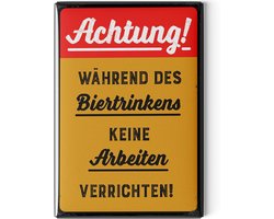 LANOLU Fridge Magnets Funny – While Drinking Beer – Gifts for Craftsmen – Funny Magnets with Sayings and Funny Motifs - ShopVlot