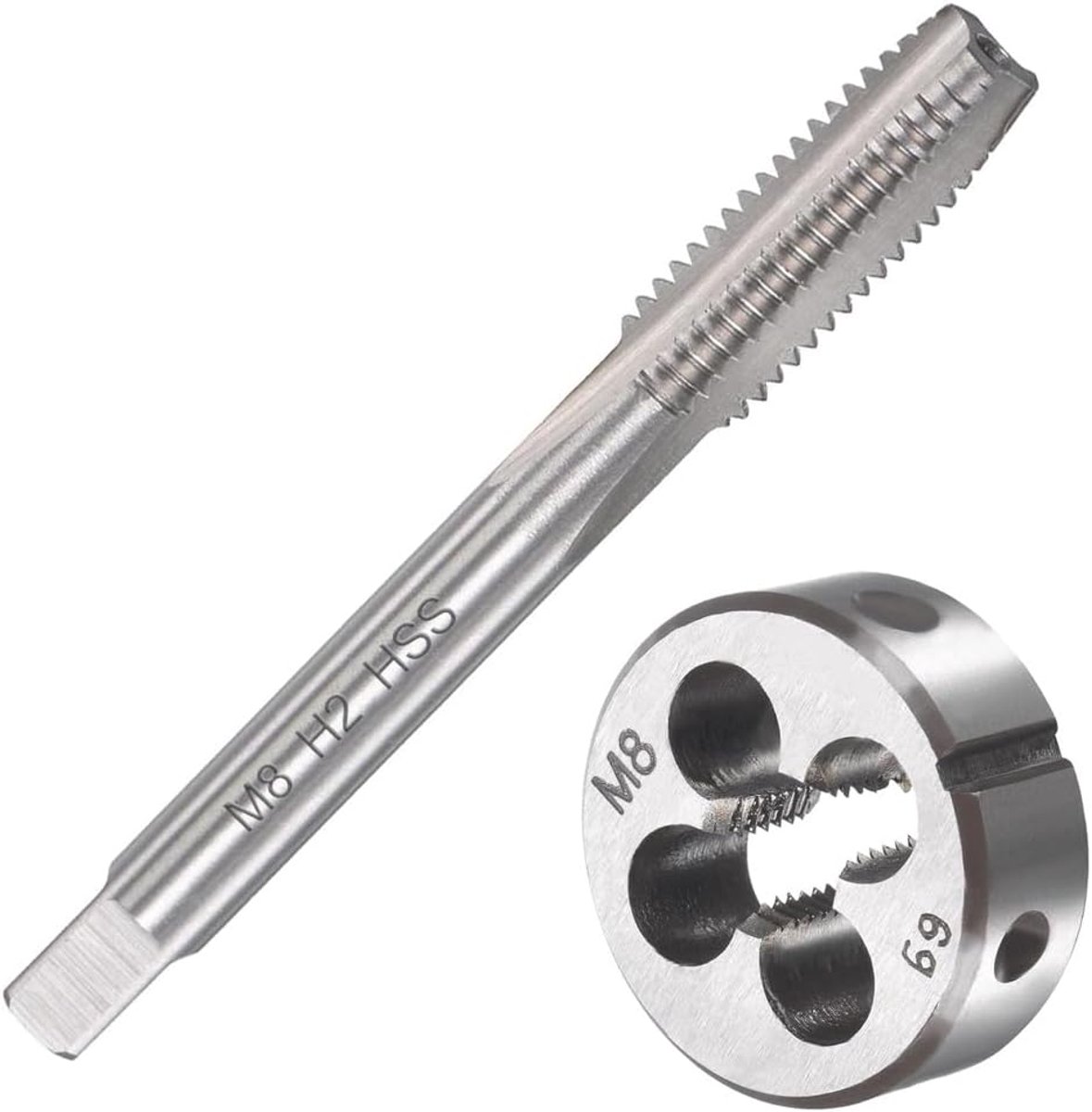 M8 x 1.25 draadtap - HSS metaal - rechtse draad - voor nieuwe en beschadigde schroefdraad - ShopVlot