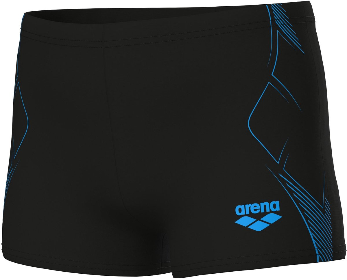 Arena Jongens Zwemshort Graphic Zwart Turquoise