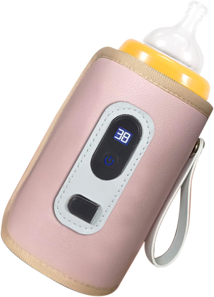 USB flessenwarmer LCD scherm - temperatuur instelbaar - waterdichte draagbare melkflesverwarmer voor baby's - ShopVlot