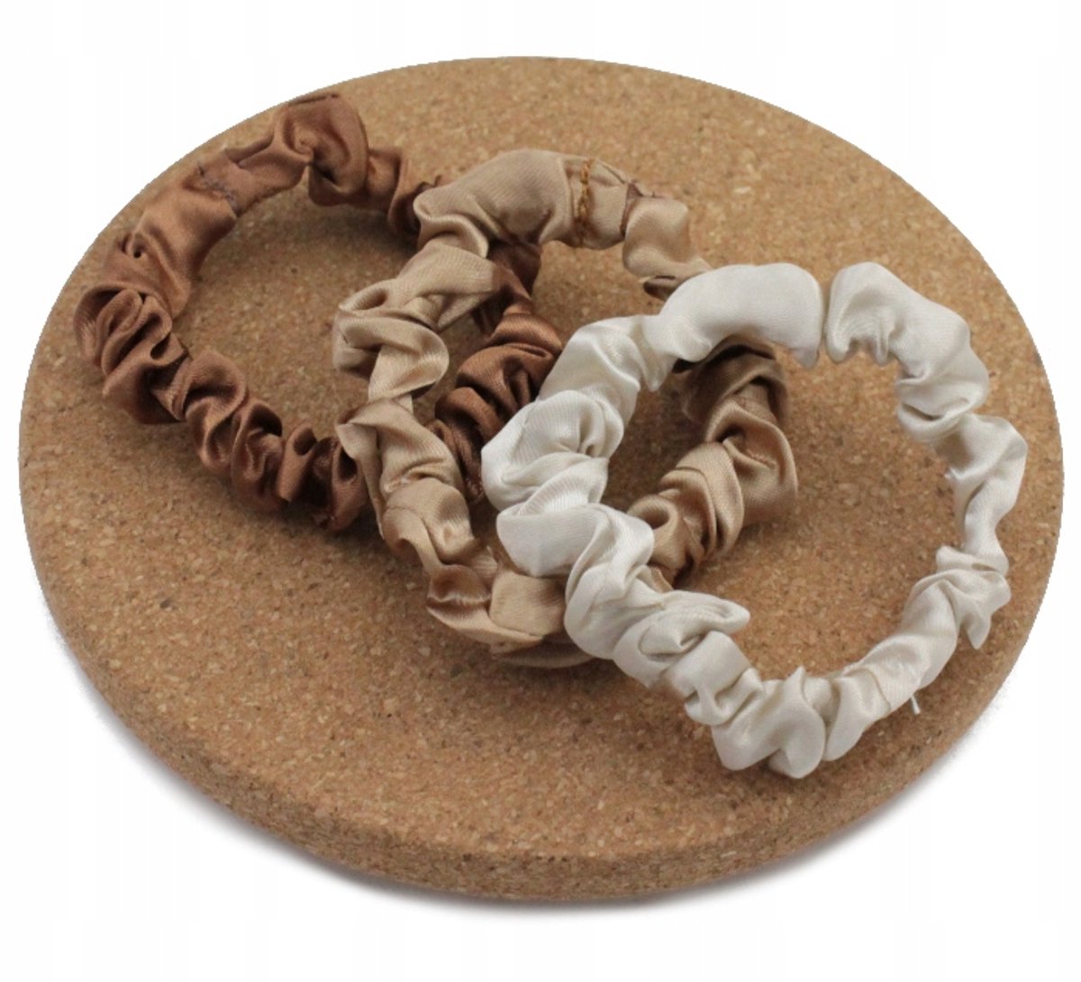 Satine Scrunchies Haarbandjes - Set van 3 kleuren