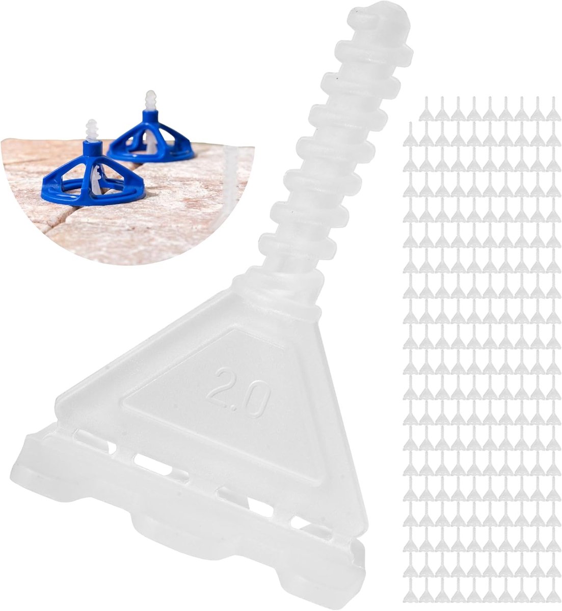 Tegelniveau systeem 200 stuks - 2 mm voegbreedte - kunststof - voor een professioneel resultaat - ShopVlot