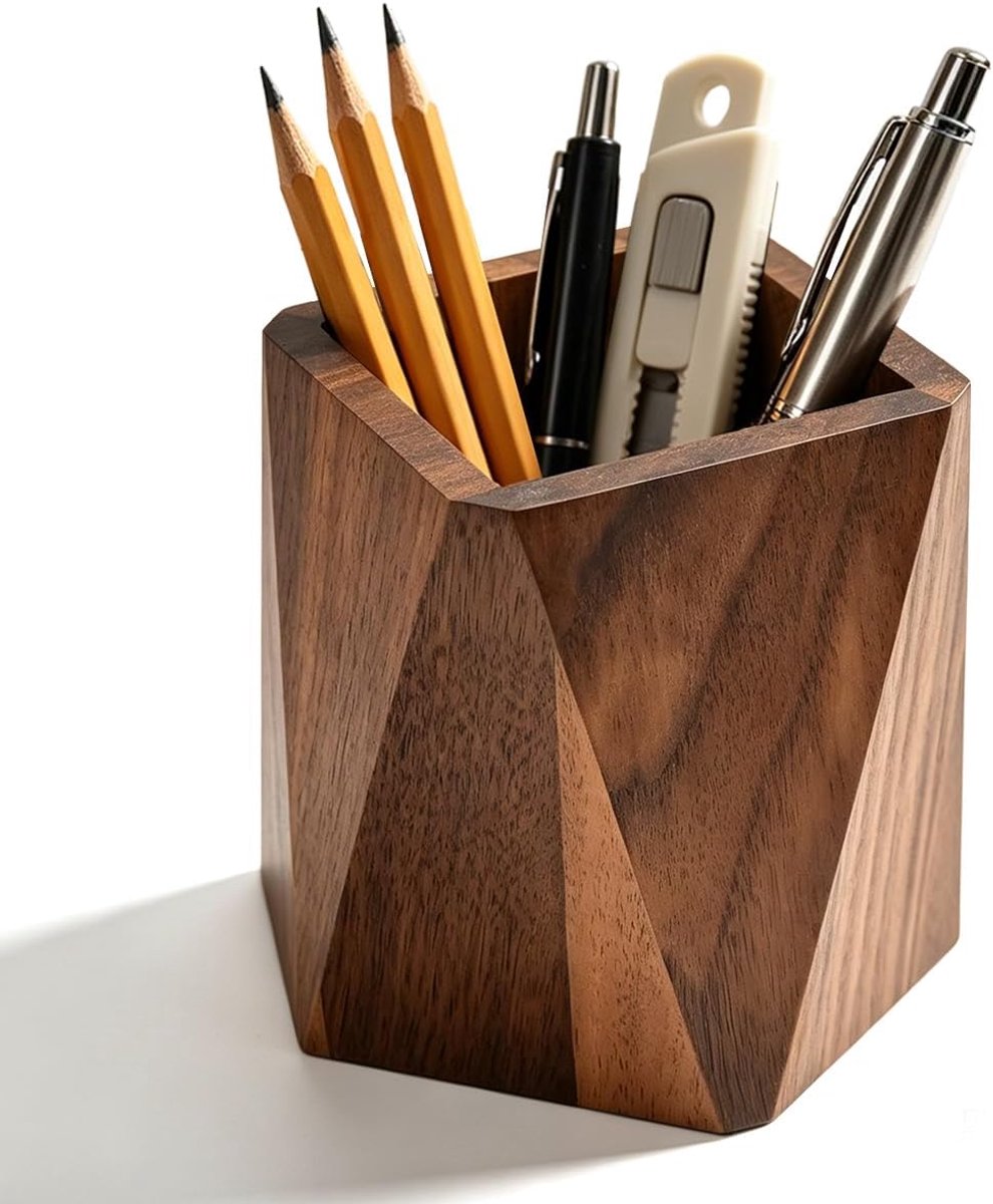 Pennenhouder van hout - Desk Organizer - Stijlvol design - Ruimtebesparend - ShopVlot