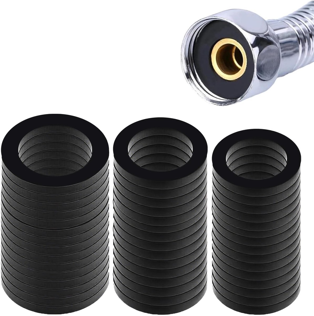 45 stuks O-ringen afdichtringen set, rubber platte sluitringen 1/2 inch 3/4 inch 1 inch, afdichting voor waterkraan - ShopVlot