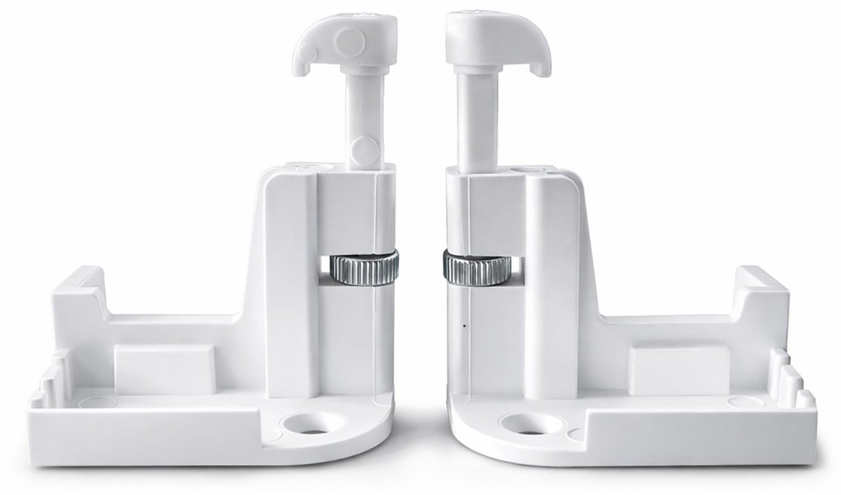 TELKES - Set met oprolbare muggennetten, rem met moer in wit, voor vliegengaas, 53 x 25 x 55 mm (1, wit) - ShopVlot