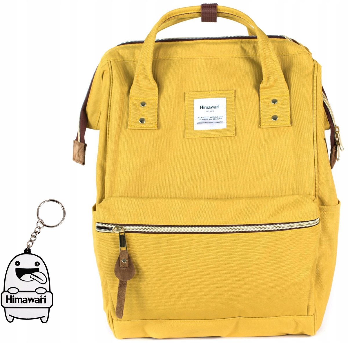 Himawari Classic Dames Rugzak - Lichtgewicht, Laptop, Mosterd Geel