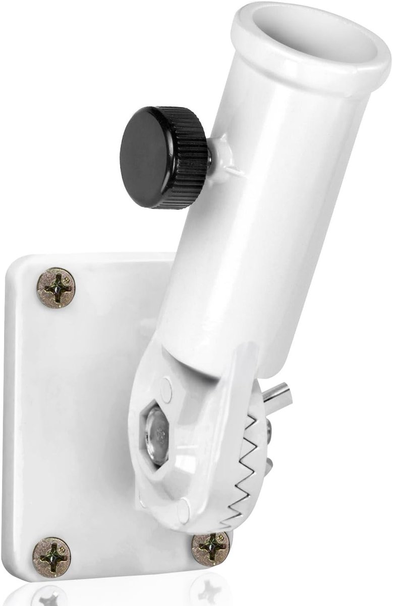 Vlaggenstokhouder - Wit - 2,5 cm binnendiameter - Gemaakt van Aluminiumlegering - Voor Buiten gebruik