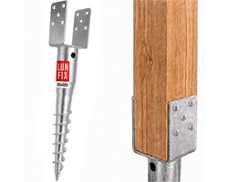 Paalsteun U - 90x90 mm - grondanker voor inschroeven 685 mm - 1 stuk