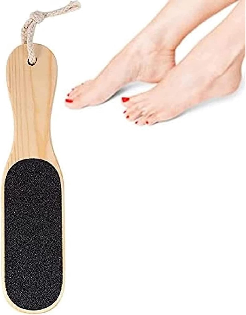 Voetvijl Houten Handvat - Professioneel voor Hielverzorging - Verwijdering van Eelt en Kloven - ShopVlot