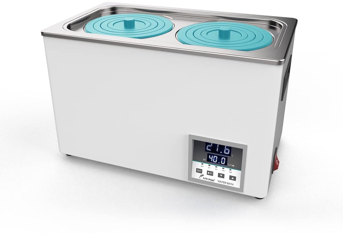 Laboratorium waterbad 6 liter - RVS - nauwkeurige thermostaat ±0.1 °C - ideaal voor laboratoriumtoepassingen - ShopVlot