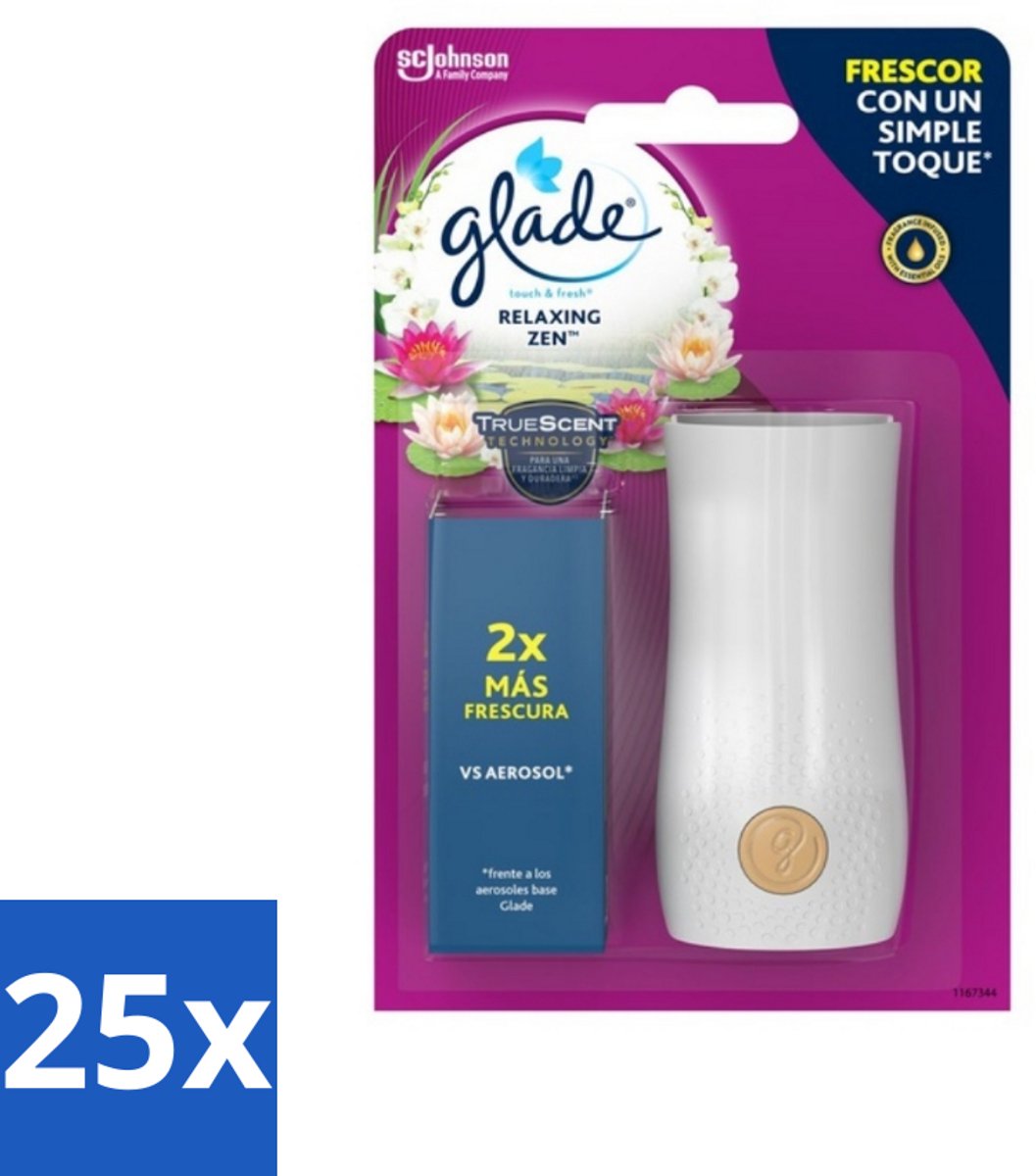 Glade - Touch & Fresh - Relaxing Zen - 10 ml - Bulkverpakking - 25 stuks
