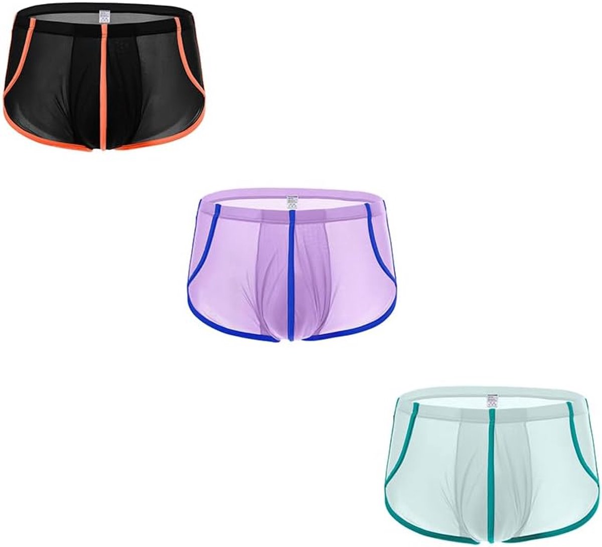 Sexy mesh ondergoed met vier hoeken - bulge bag - comfortabele pasvorm - perfect voor elke gelegenheid - ShopVlot