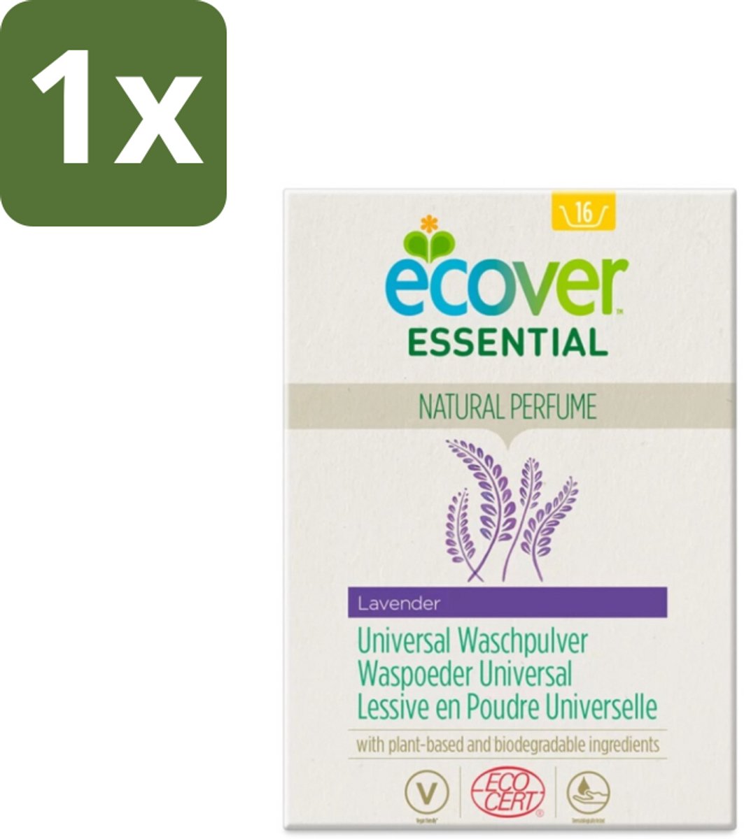 1 x Ecover - Waspoeder Essential - Universal - 1,2 kg - Waspoeder - Witte Was - Plantaardig Waspoeder - Biologisch Afbreekbaar - Milieuvriendelijk Waspoeder